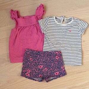 Carter’s three-piece set tank, tee and shorts